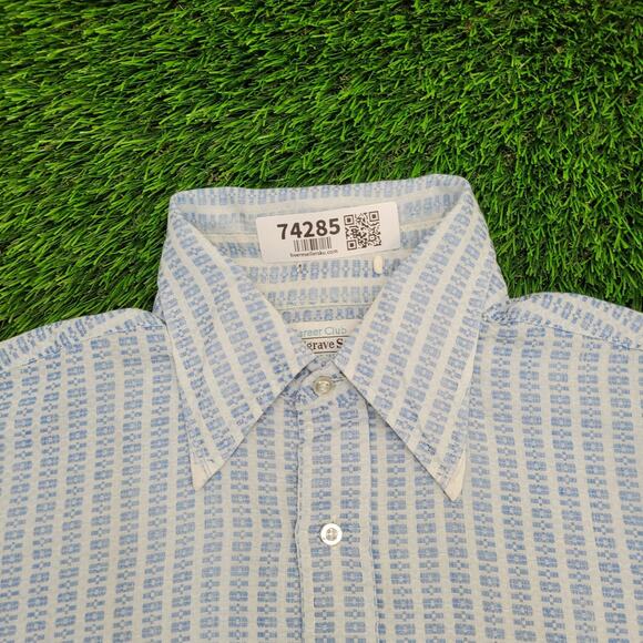 Vintage 70s Disco MOD Shirt Medium 22x30 Long-Tails USA - Picture 10 of 10